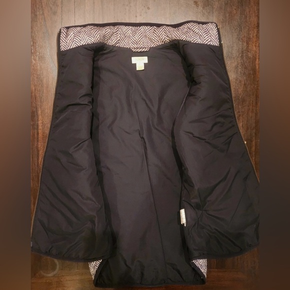 J. Crew Black and White Herringbone Vest - Picture 5 of 7